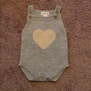 Heart Sweater Knit Onesie